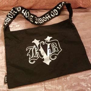 RARE Kat Von D 'Go Big Or Go Home' Canvas KVD Logo Tote Bag